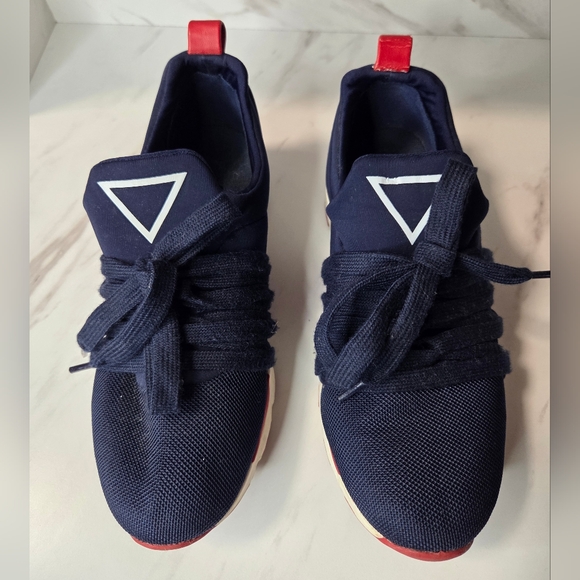 Guess Navy and Red Women's Sneakers - Picture 1 of 7